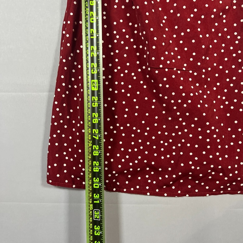 Princess Polly Mini Dress Women 2 Red White Polka Dot Tie Front Sleeveless Party - Picture 5 of 10